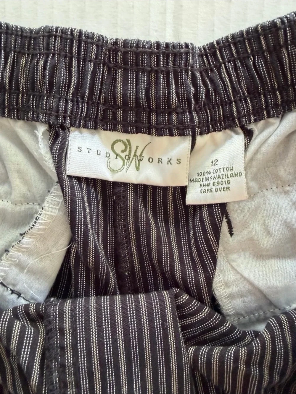Vintage 90s Studio Works Pinstripe Pull-On Shorts